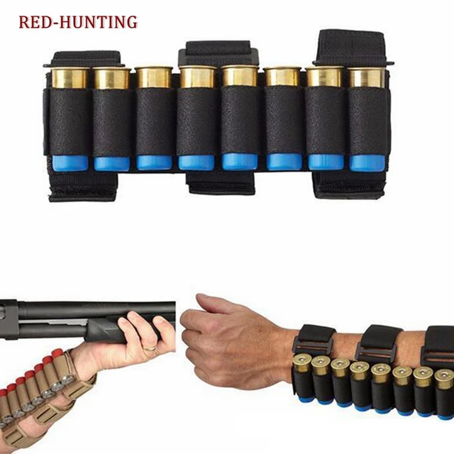 US $4.70 Hot Sale Airsoft Hunting Molle 8 Rounds GA Shot gun Shells Holder Shooting Arm Band 12 Gauge Bullet