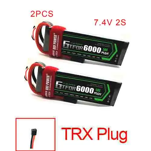 GTFDR Lipo аккумулятор 1S 2S 3S 4S 3,7 V 7,4 V 11,1 V 14,8 V 6000mAh 50C жесткий чехол T TRX XT60 AKKU для TRX4 1/10 автомобильный Дрон - Цвет: 2s6000SoftCase-TRX