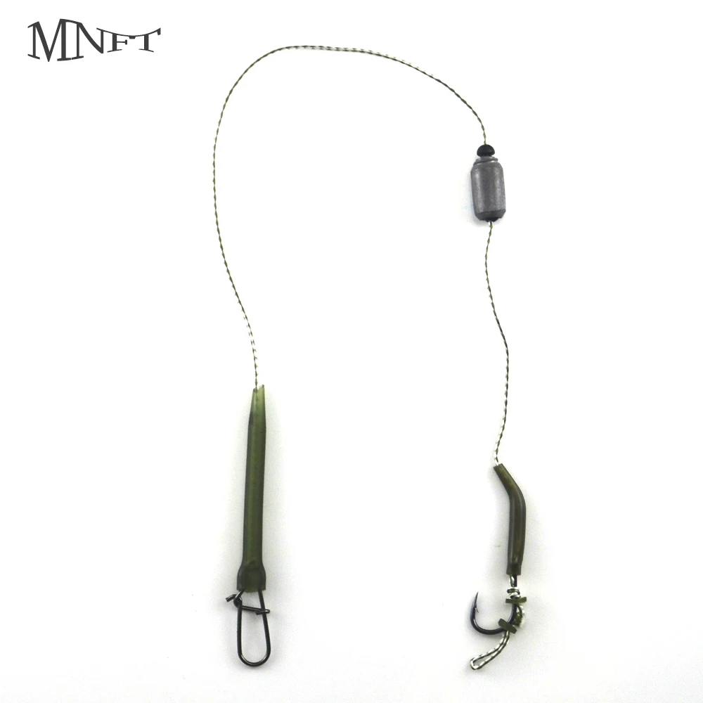 MNFT 2Set Carp Fishing Hair Rigs High Carbon Steel Leader Hook Hair Rig