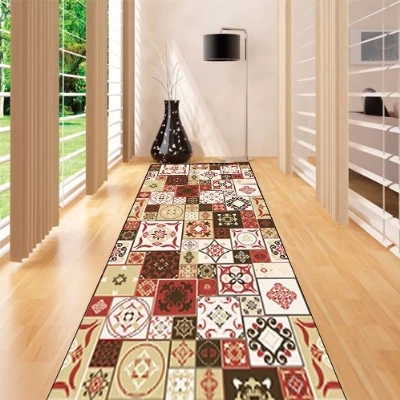 Else квадратный лоскутный этнический геометрический 3d принт нескользящие микрофибры Моющиеся длинные бегуны Коврики для прихожей