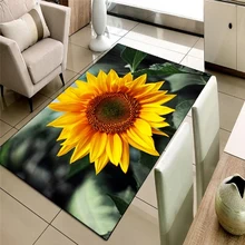 Else зеленые листья в желтом Подсолнух цветочный 3d принт нескользящие микрофибры гостиной декоративные современные моющиеся области коврик