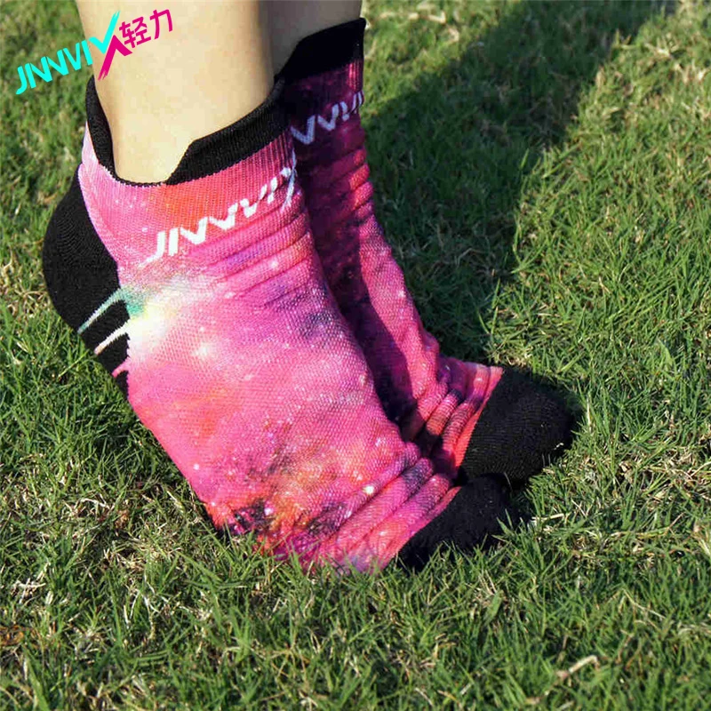 JINNMIX starry sky women marathon cross country running socks men