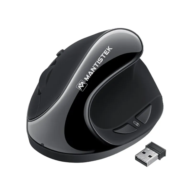 

MantisTek VM1 2.4GHz Wireless Ergonomic Vertical Mouse 1600DPI Adjustable 6 Buttons Computer Mice For PC Laptop