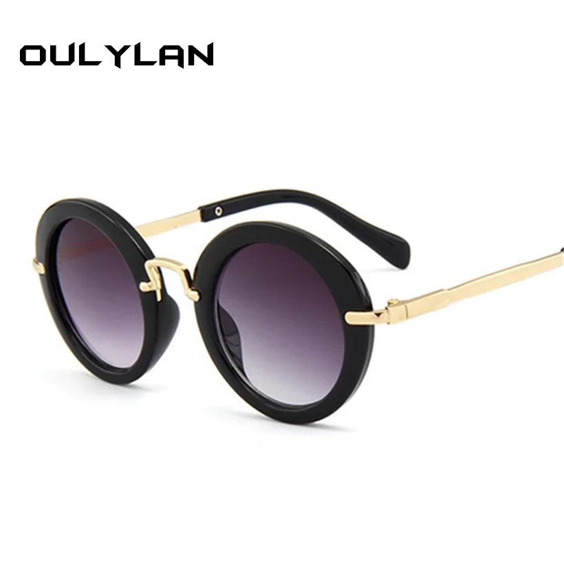 

Oulylan 2019 Kids Sunglasses Boys Brand Children Round Sun Glasses For Girls Baby Goggles UV400 Eyewear Child Retro Shades