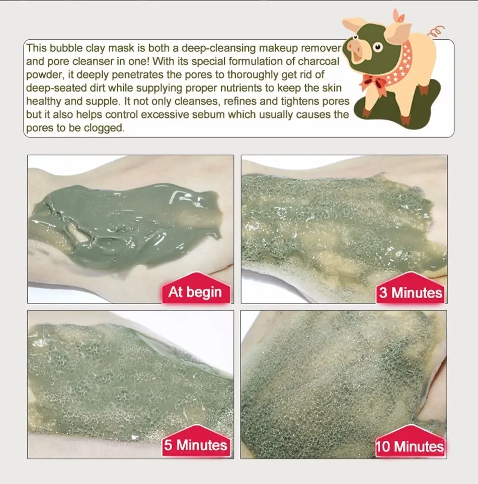 Глиняно-пузырьковая маска для лица Elizavecca Milky Piggy Carbonated Bubble Clay Mask