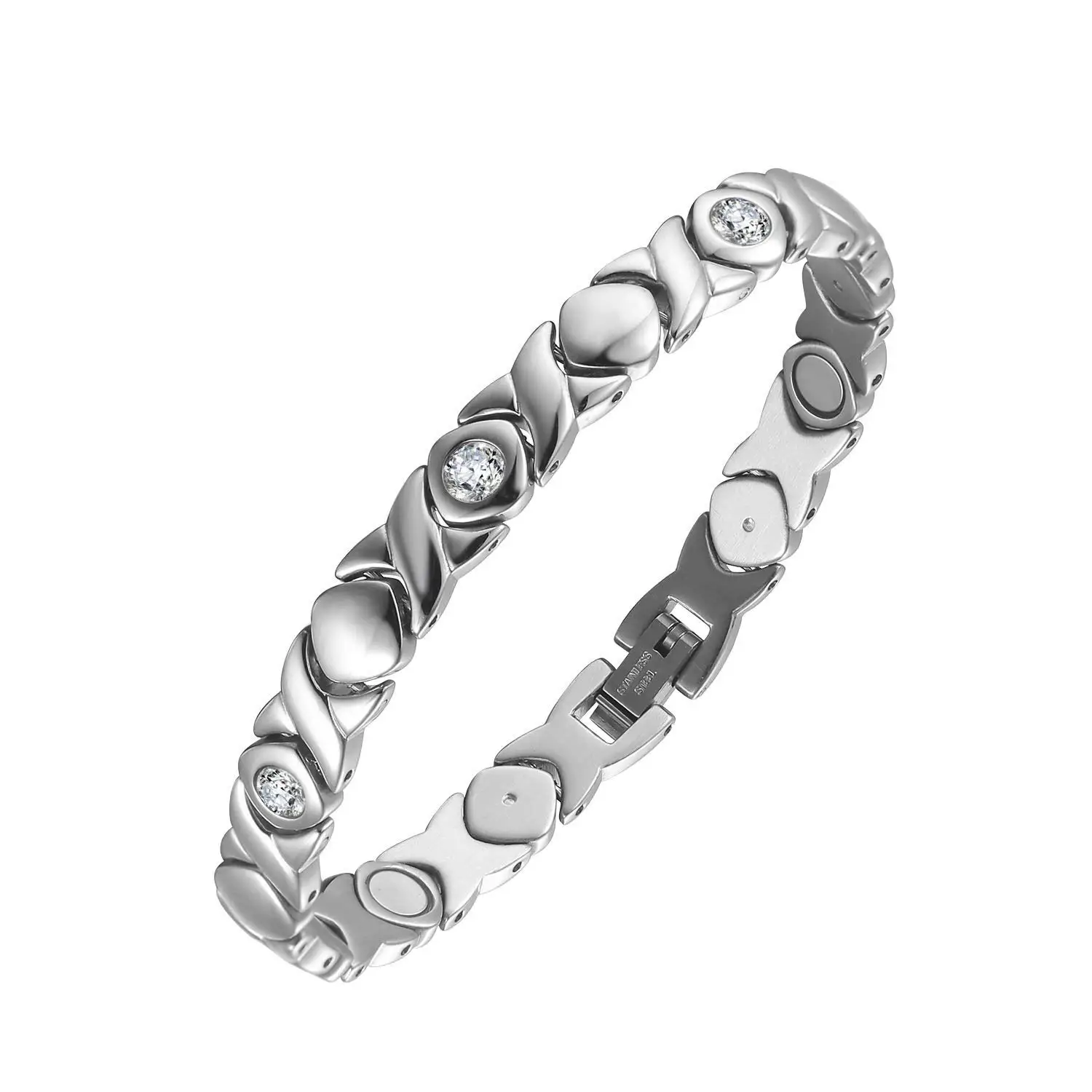 

Magnetic bracelet with Fold-over Clasp, Natural Arthritis Pain Relief, Rheumatism RSI, Tendonitis, Carpal Tunnel Syndrome