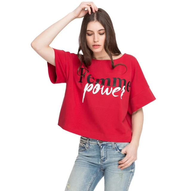 Яркая футболка с надписью Gloria jeans женская GKT001388