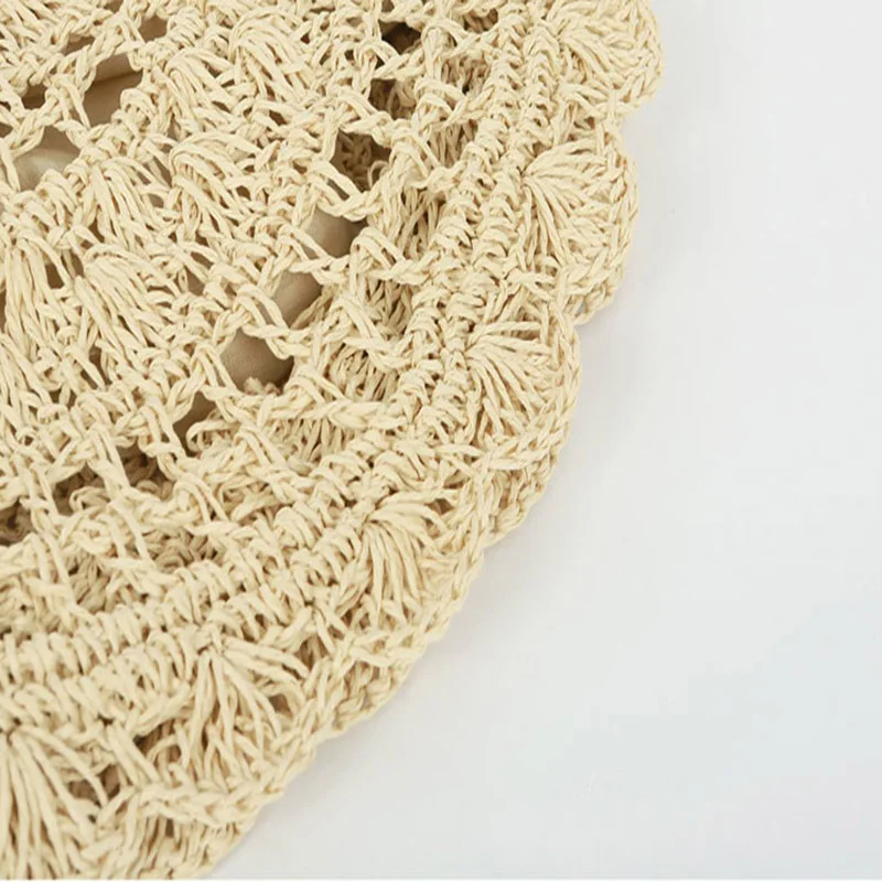 Women Bohemian Straw Bag Big Circle Summer Beach Handbags Vintage Rattan Female Shoulder Bag Handmade Travel Bolsa SS3016 (7)
