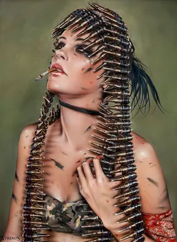 

High quality Oil painting Canvas Reproductions FIRST BLOOD by Brian M.Viveros Painting hand painted