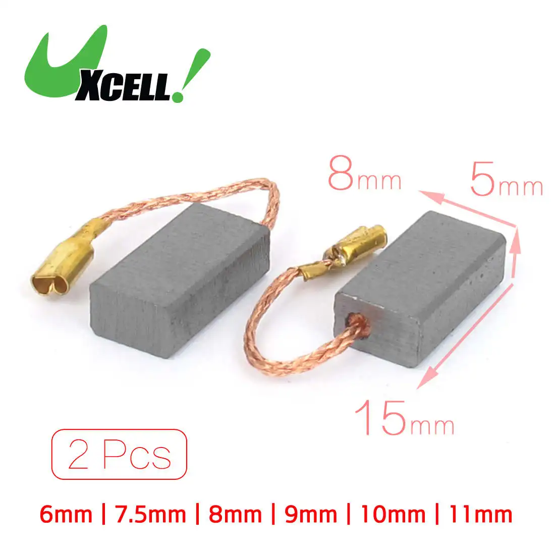 

Dmiotech 2Pcs Replacement Electric Motor Carbon Brushes . | 10mm | 11mm | 13mm | 16mm | 17mm | 25mm | 6mm | 7.5mm | 8mm | 9mm