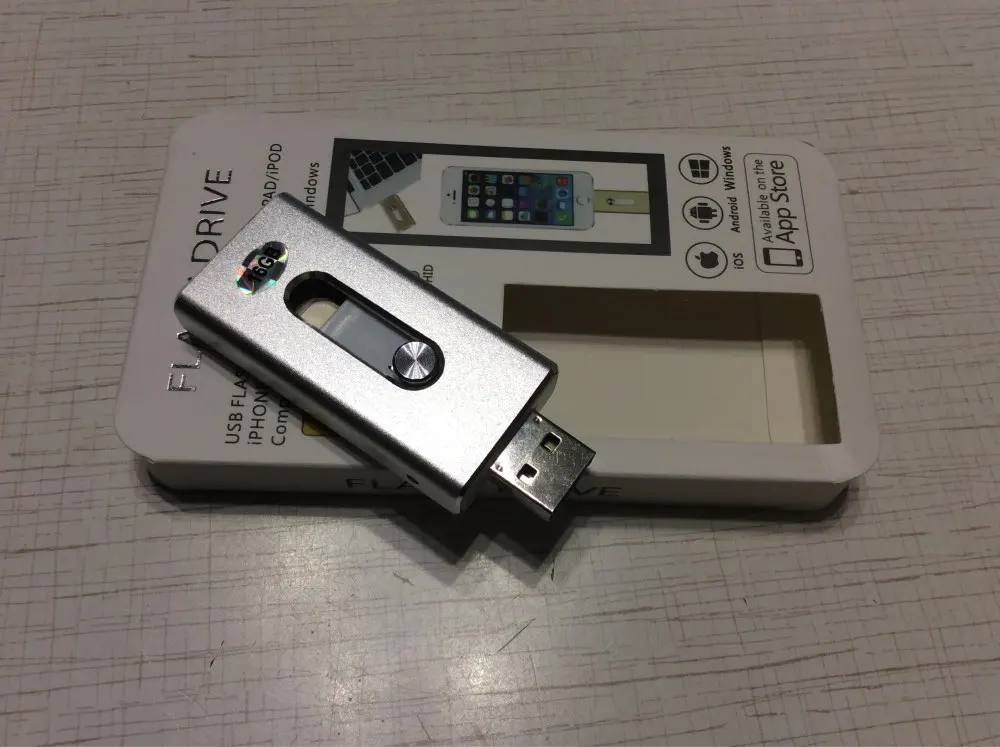 Richwell USB Flash Drive For iPhone X/8/7/7 Plus/6/6s/5/SE ipad Metal