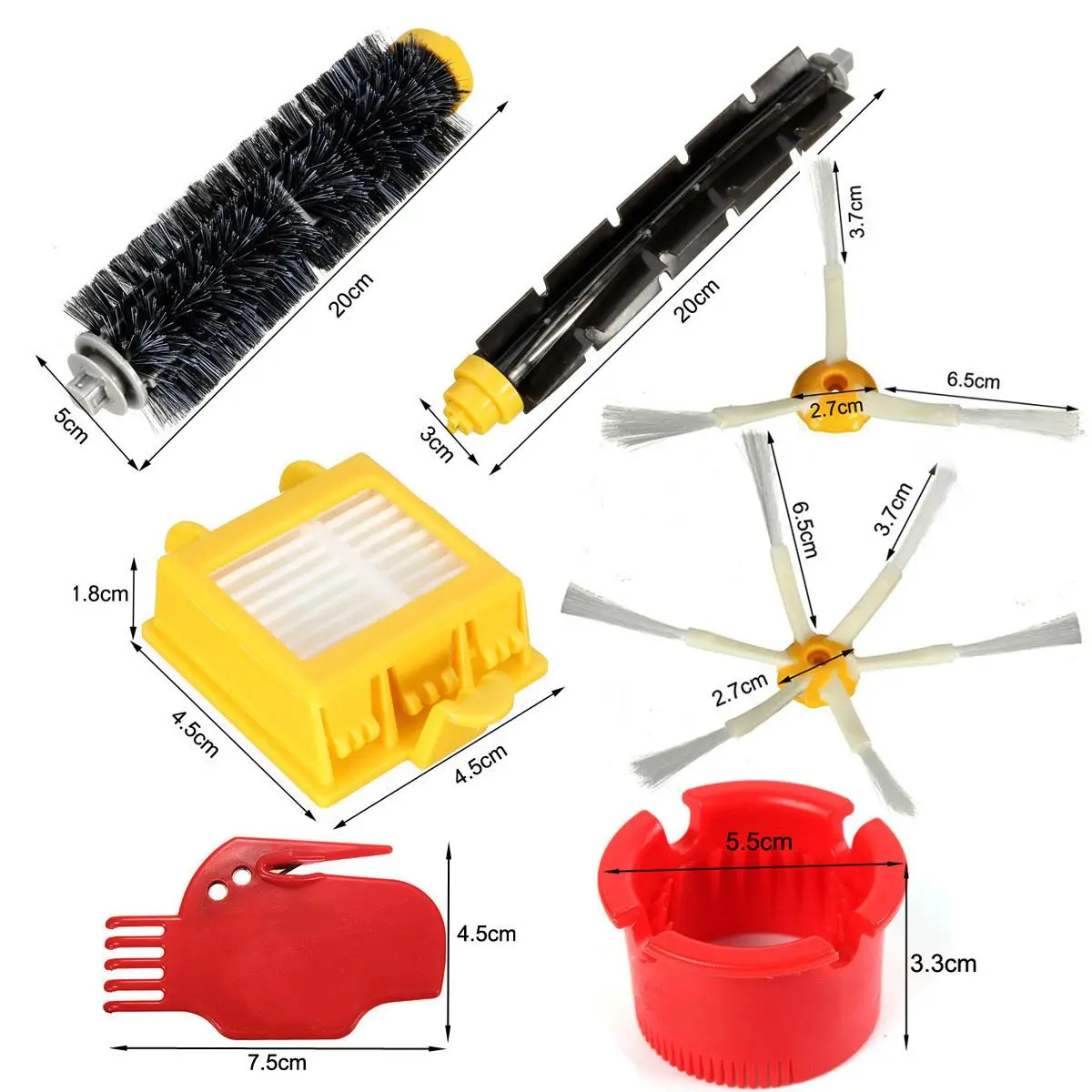 

2018 New 16Pcs Hepa Filters And Flexible Beater Bristle Brush Kit 2 Side Brush For i Robot R oomba 700 Series Cleaning Tools