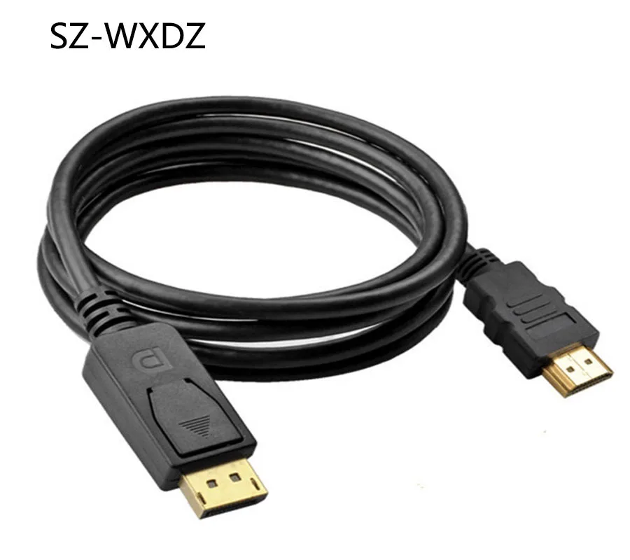 SZ WXDZ 1 8M 6FT DisplayPort DP to HDMI Cable M M Gold Plated Display Port