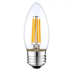 E26 110 В C35 C35T 4 Вт светодиодный свечи свет лампы накаливания Ретро Винтаж Edison затемнения лампы для школы домой отель Освещение в помещении