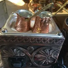 Турецкий Арабский медь горячий песок Кофеварка подогреватель кофе подлинный Kumda Kahve