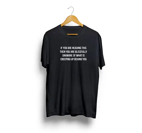

IF YOU ARE READING THIS THEN YOU ARE BLISSFULLY Halloween T shirts Funny t-shirt Women's Fashion Clothes tshirt ladies tees top