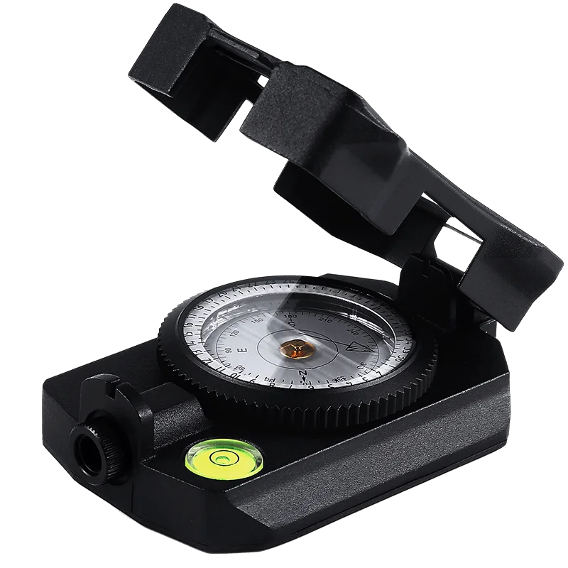 Eyeskey навигационный многофункциональный компас из алюминиевого сплава ручной профессиональный охотничий кемпинг геологический Карманный компас - Цвет: Black