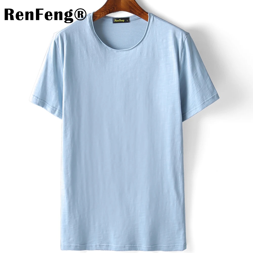 Bamboo Fiber fashion summer short t shirt men brand clothing pure cotton comfortable male Cool t-shirt Plain tshirt men clothing (6)