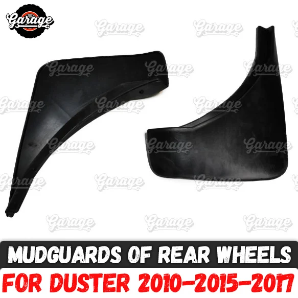 

Mudguards of rear wheels for Renault / Dacia Duster 2010-2014 / 2015-2017 2 broad form Rubber accessories protective anti splash