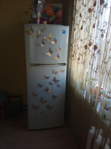 New 3D Hollow Wall Stickers Butterfly for Fridge, Home Decoration - 12 Pcs