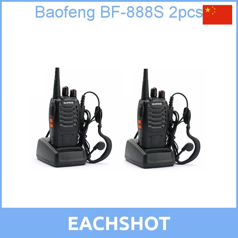 BAOFENG BF 888S 2PCS Talkie Walkie 16CH FM UHF 400 470MHz