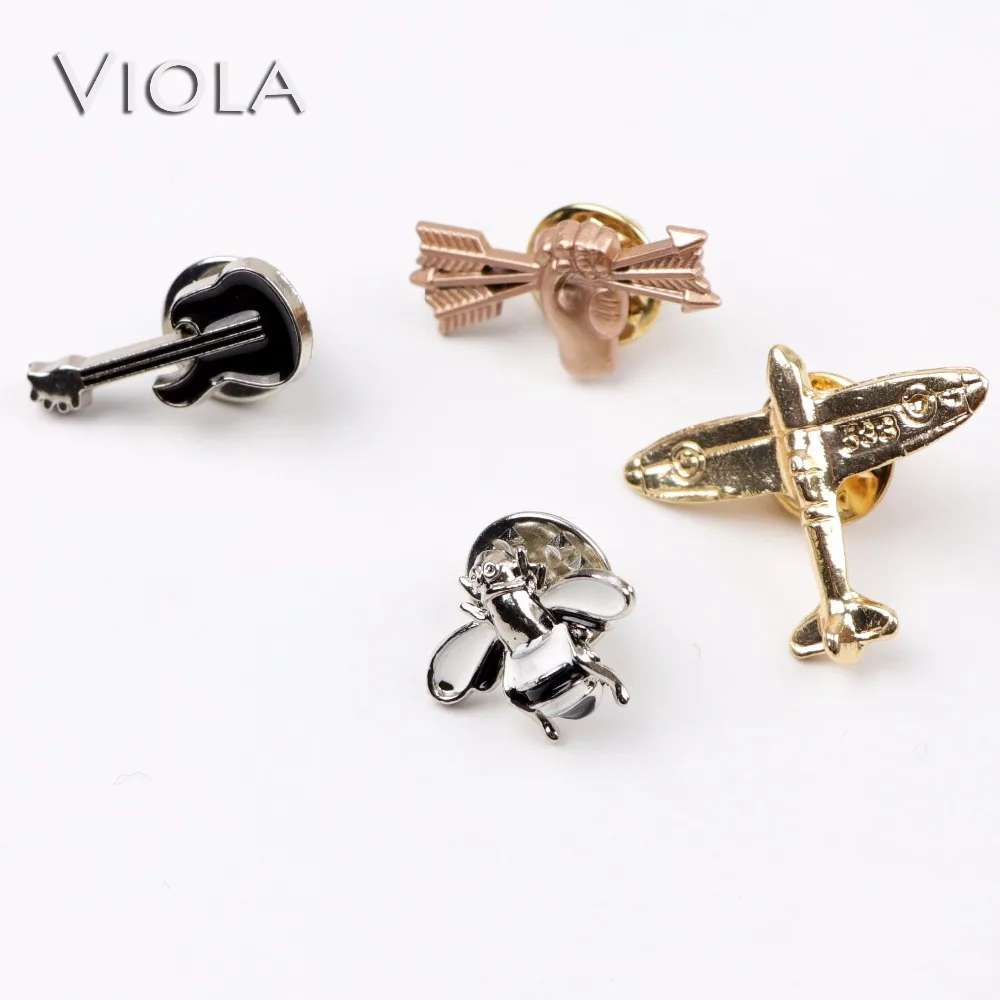 

Brooches Small Size Cute Bee Violin Plane Men Suits Lapel Pin Women Breastpin Shawl Pin Corsage Collar Pin Shirt Accessory Gift