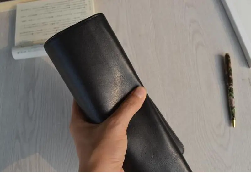 Yiwi Хобо Черная Натуральная кожа мягкая обложка для ноутбука креативный стиль винтажный А6 многоразовый чехол для ноутбука