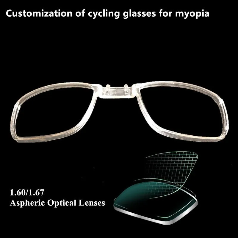 

1.67 1.60 Prescription Customized Myopic Lenses Aspheric Optical Myopia Frame For POC Cycling Glasses Bike men women Eyewear