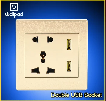 

Art Design USB Wall Socket for Plugs Used Worldwide 110-250V Wall Socket 1 Port 5.0V USB Outlet Power Charger,Free Shipping