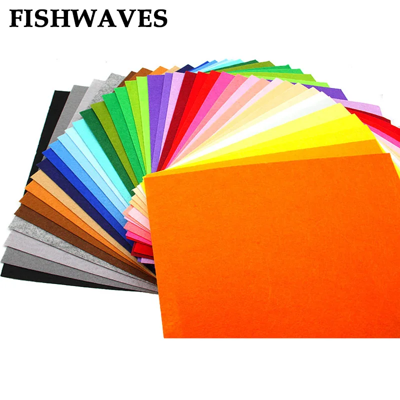 

FISHWAVES 41Pcs 30*30cm Felt Cloth Craft Fabrics Diy Handmade Felt Needlework Sewing Polyester Cloth Of Home Decoration 1MM