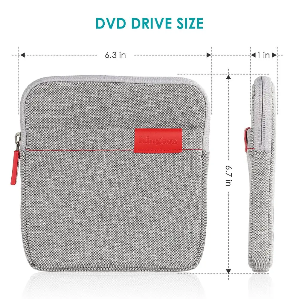 External USB DVD Blu-ray Hard Drive Protective Storage Carrying Sleeve Case Pouch Bag Waterproof for Samsung/External DVD Drives