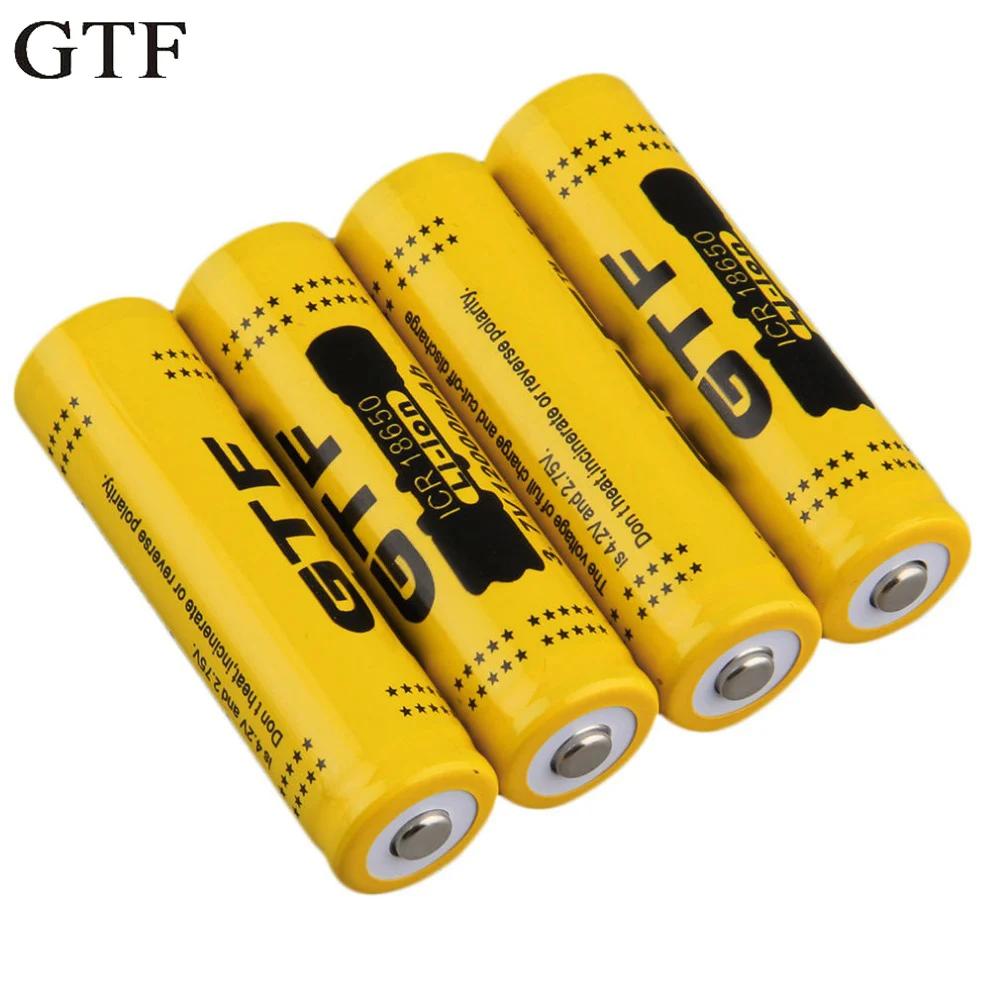 

GTF 1pcs 18650 3.7V 12000mAh Rechargeable Li-ion Battery for LED Torch Flashlight Rechargeable Battery