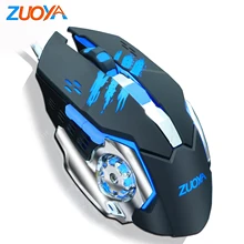 ZUOYA Проводная игровая мышь макро 3200 dpi Регулируемый светодиодный оптический USB Игровые мыши для ноутбука компьютера PC Gamer
