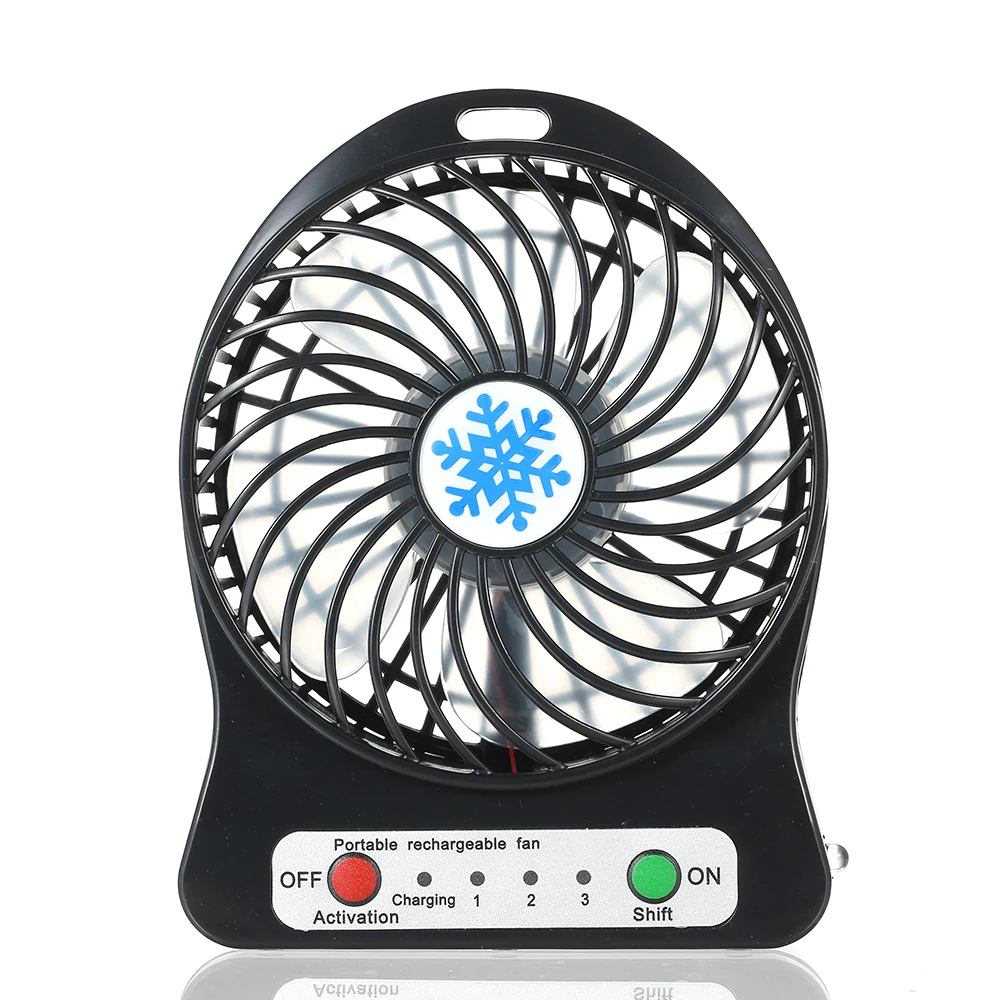 Portable Rechargeable LED Light Fan Air Cooler Mini Desk US.vi