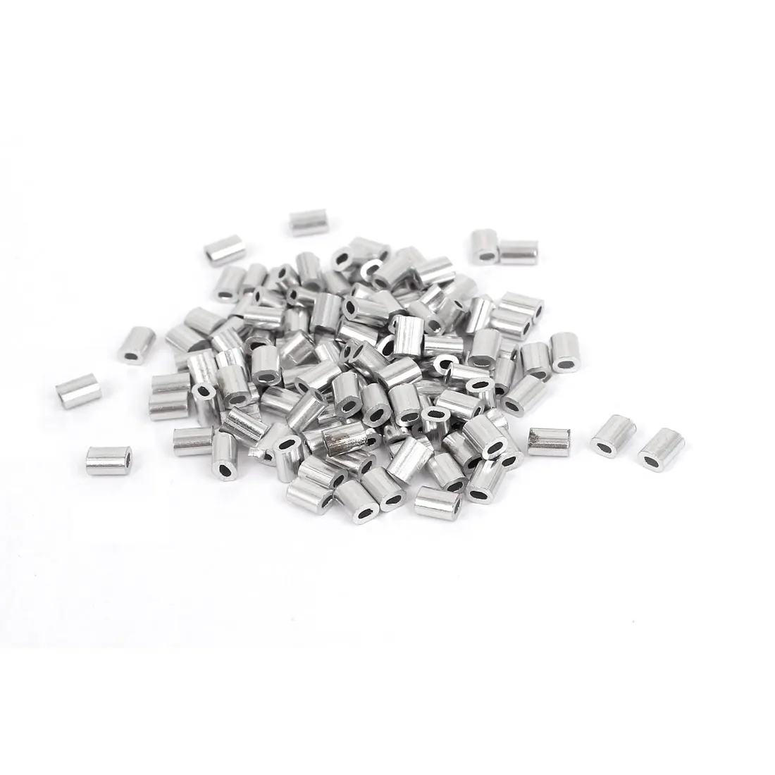 Uxcell Hot Sale 100pcs/pack 1mm Wire Rope Aluminum Sleeves Clip