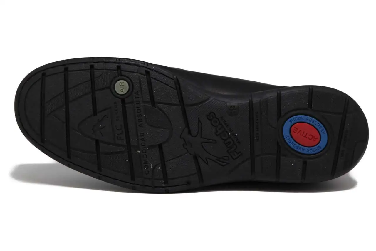 Hombre Zapatos fluchos 8499 Negro Fluchos Piel marrón dxgHnwxqWA