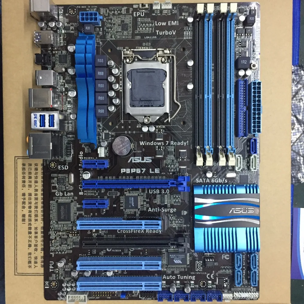 LGA1155 для ASUS P8P67 LE использоваться для настольных ПК P67 1155 Материнская плата DDR3 USB3.0 SATA3