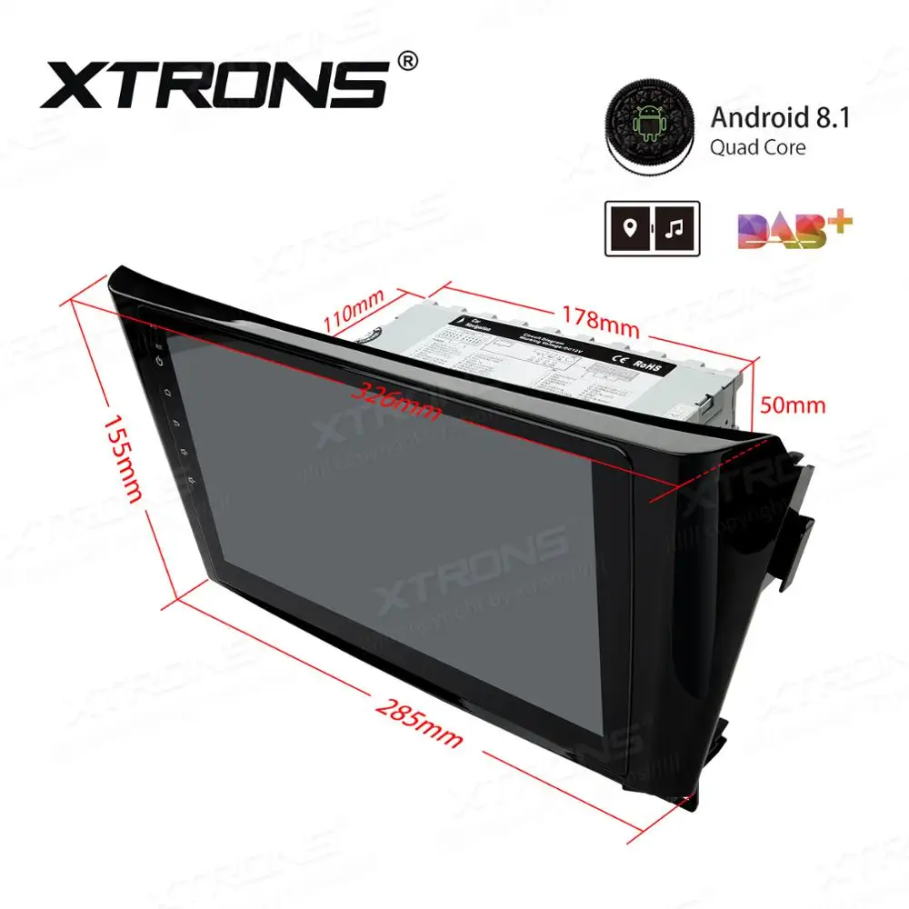 Excellent XTRONS 10.1" Android 8.1 16GB ROM car Multimedia System GPS Navigation RCA for Nissan X-Trial Rogue Qashqai 2014-2018 NO DVD 5
