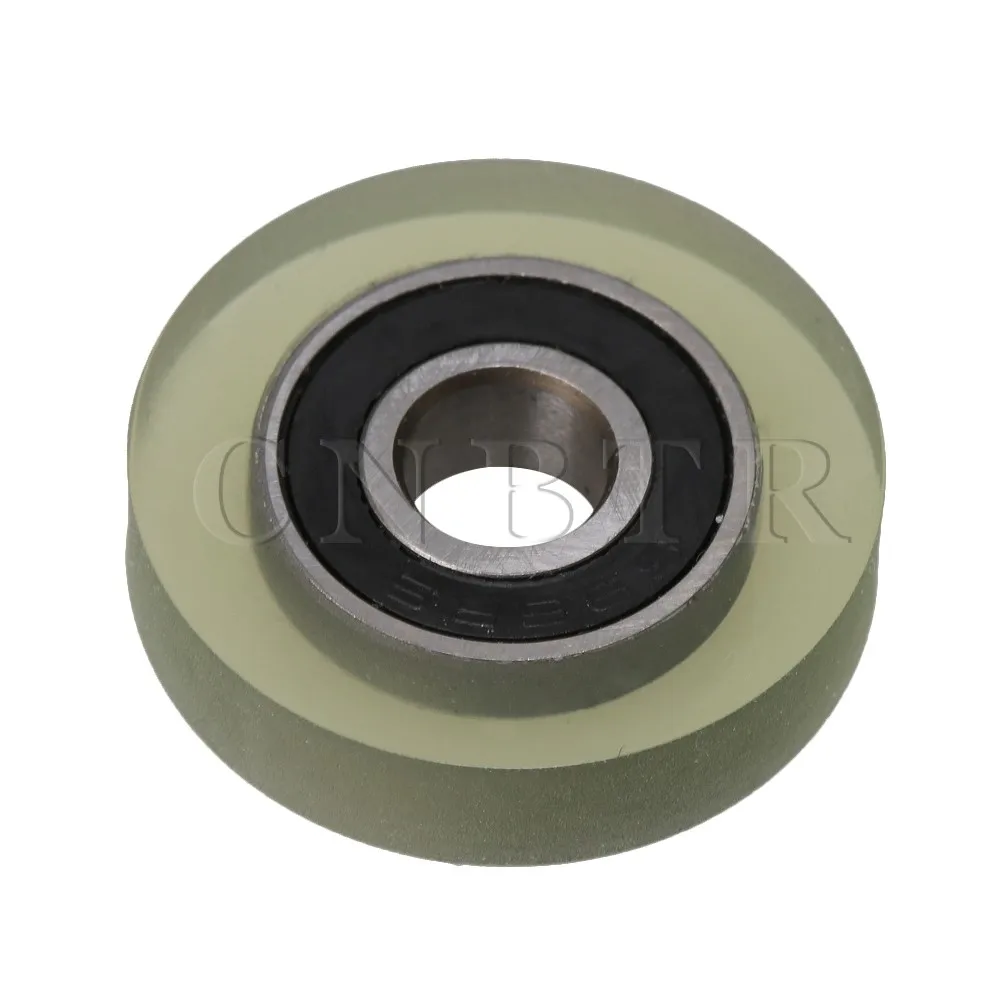 CNBTR 6x22x5mm 625 Clear Green PU Coated Ball Bearing Pulley Wheel 85A