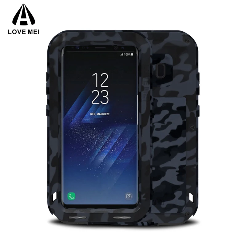 

LOVE MEI Camouflage Metal Case For Samsung Galaxy S8 S8 Plus Aluminum Armor Cover For Samsung S8 S8Plus Powerful Shockproof Capa