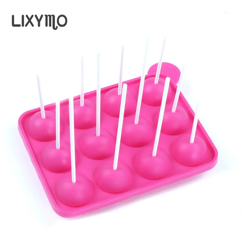 LIXYMO 12 Ячеек новый sillicone торт поп формы 1 набор (Топ и низ формы) DIY Форма для