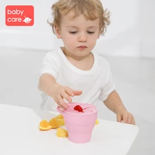 Babycare Новое хранение, силикон портативная чашка телескопическая фуит антидемпинговая чашка для детей Многофункциональные Силиконовые для путешествий чашка