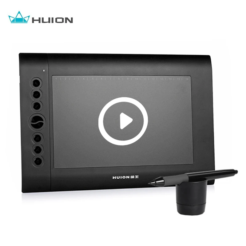 

Huion H610N Art Graphics Drawing Tablet 10"x6.25" 5080 LPI USB Pad Digital Tablets wireless Pen Hotkey 2048 Levels for PC Laptop