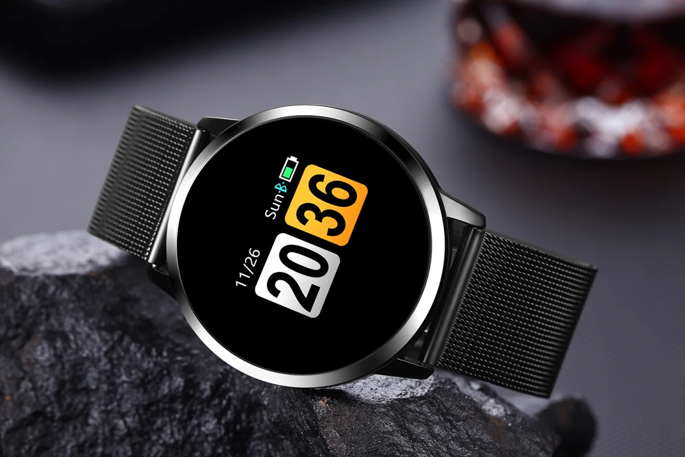CYUC Q8 Smart Watch OLED Color Screen men Fashion Fitness Tracker Heart Rate Blood Pressure Oxygen Smartwatch