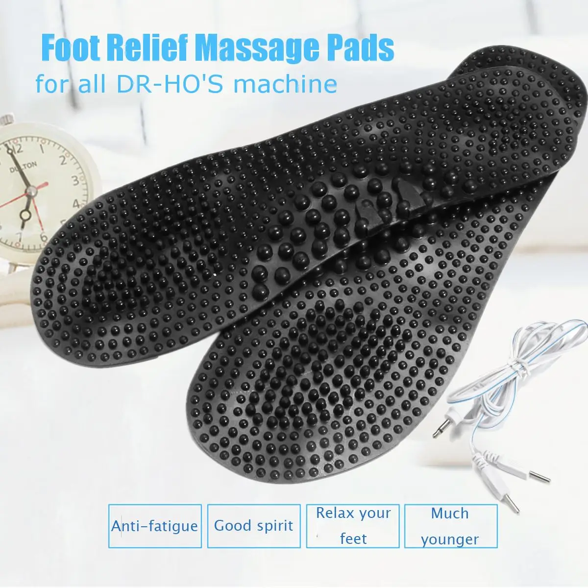 

BSAID Foot Relief Electric Massage Pads Arch Orthotics Stimulator Insoles Relax Charging Insoles Foot Massager With 1.2m Wire