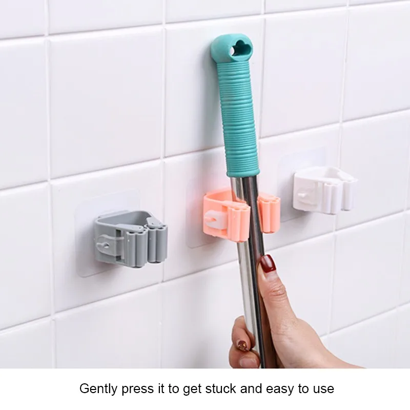 Wall Mounted Mop Organizer Holder Broom Hanger Garden Storage Rack Kitchen Tool Wall Housekeeper Accessory Hanging Pipe Hooks