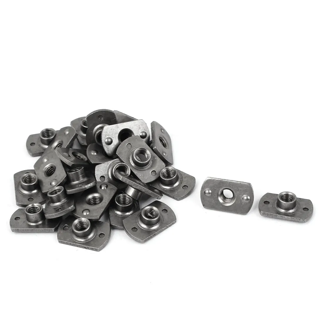 

UXCELL M6 Carbon Steel Slab Base T-Shaped 2 Projection Weld Nuts 25 Pcs