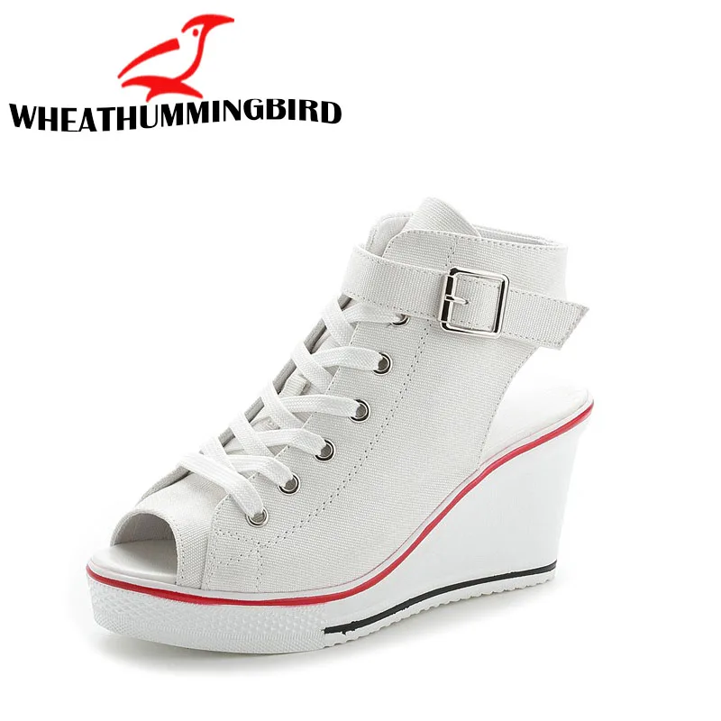 Ladies canvas wedges sale