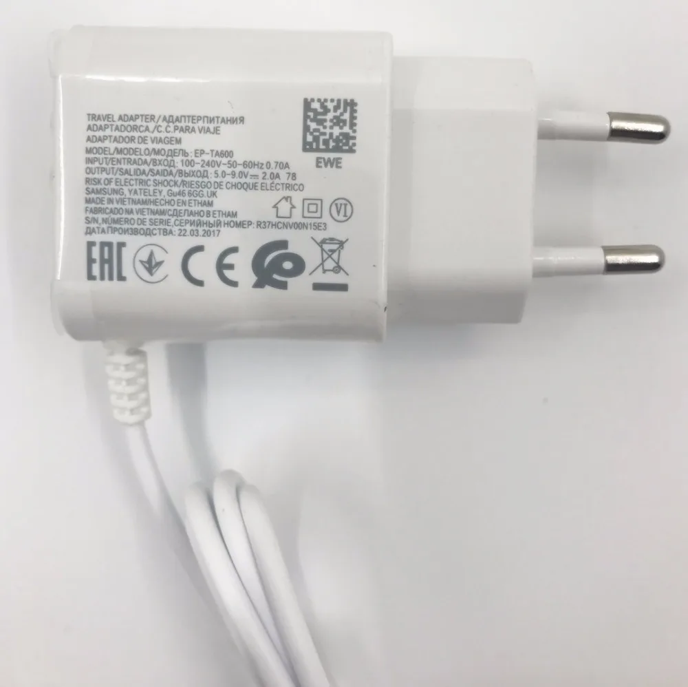 Высококачественное быстрое зарядное устройство USB 5 в 2 а с европейской вилкой