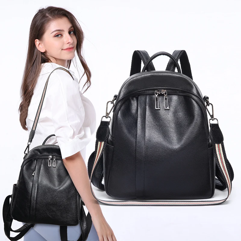 

Luxury Brand Designer Women Leather Backpack Female Shoulder Bag 3 Way Antitheft School Bag for Girl Large Capacity Travel Bag